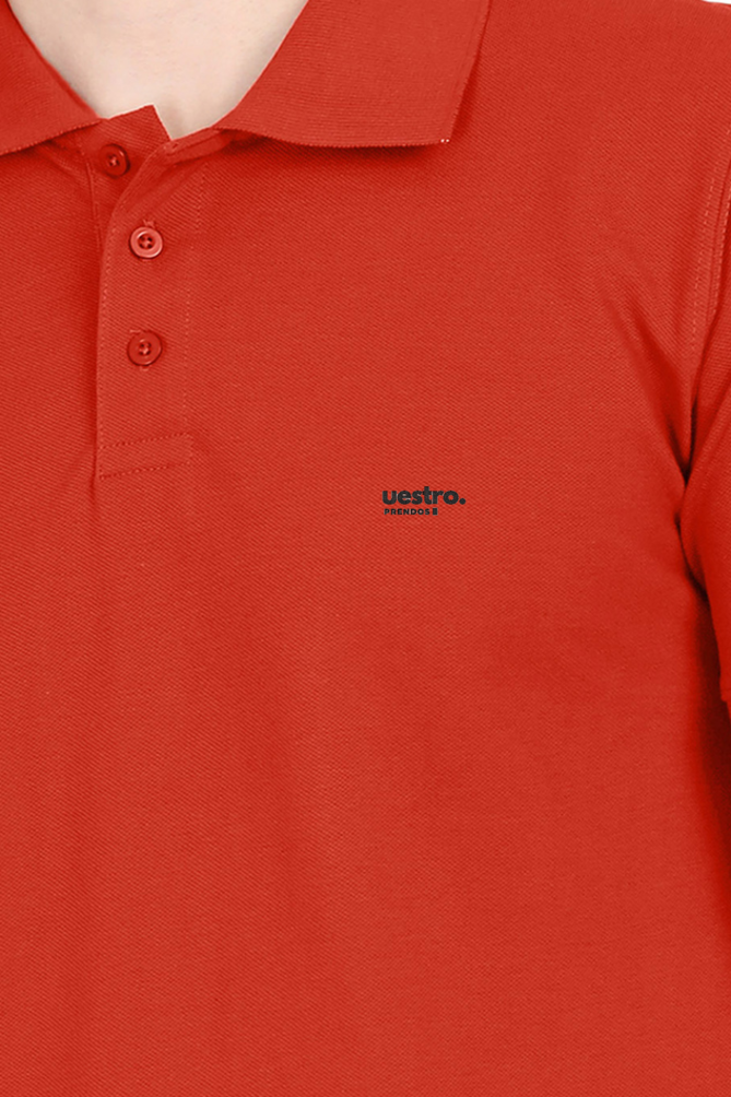 Male Polo Half Sleeve Brick Red Embroidery