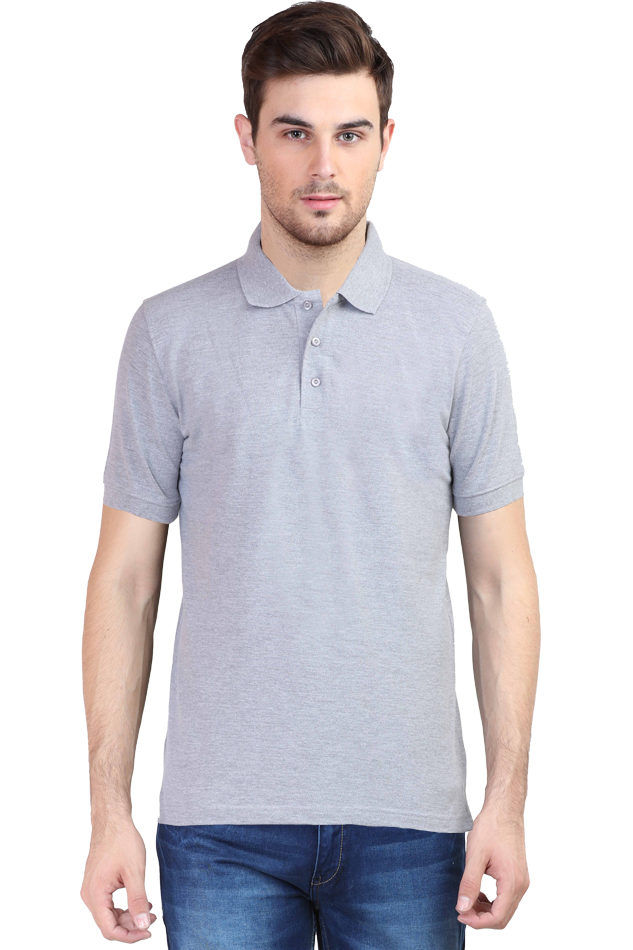 Male Polo Half Sleeve Grey Melange S